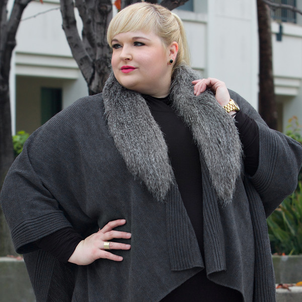 Styled by ReahRainy Day in LA / winter plus size fashion