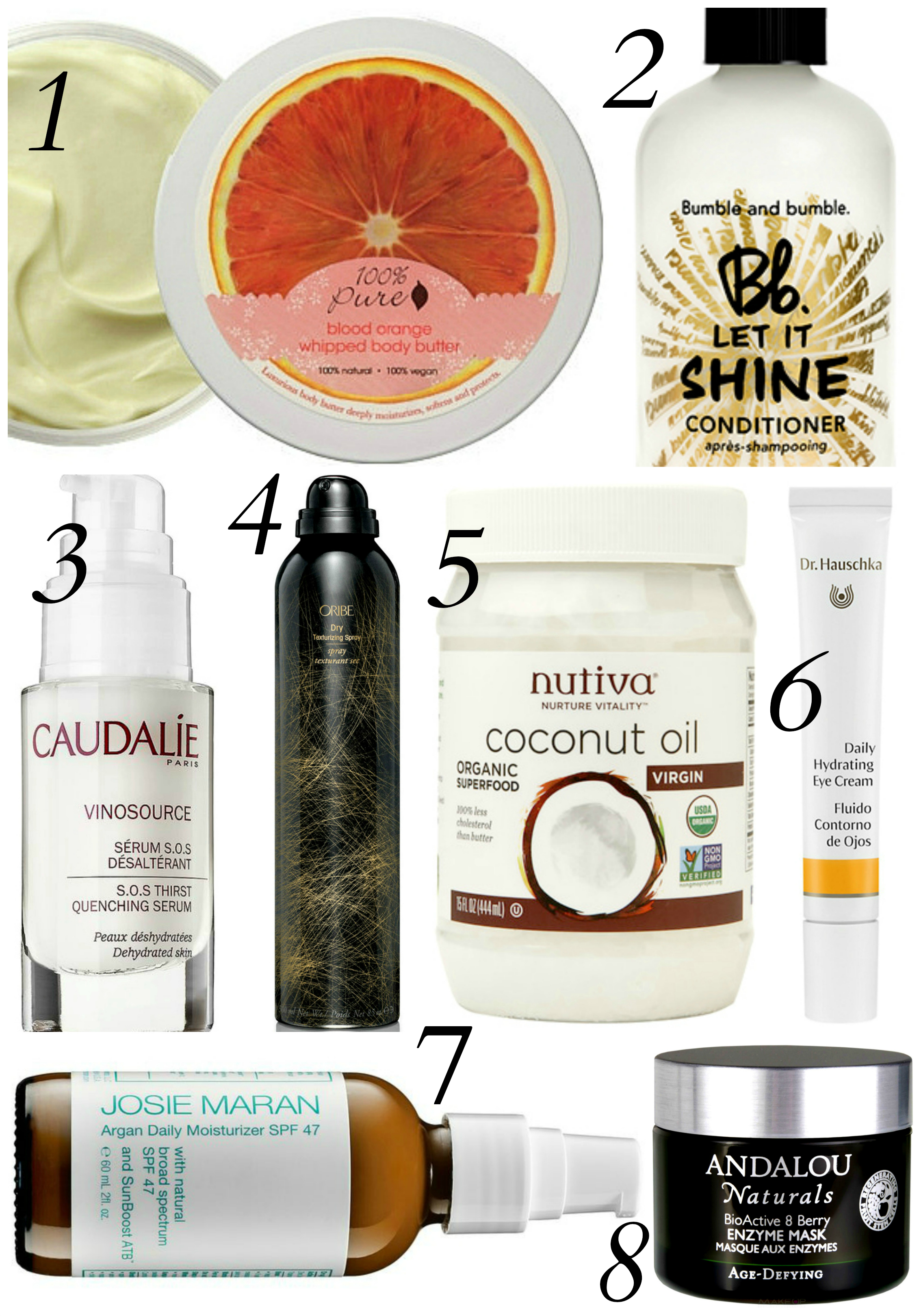 Reah Norman's top 8 must have beauty products. www.styledbyreah.com