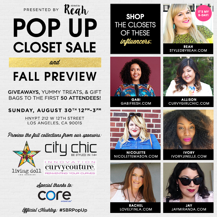 Styled by Reah Pop Up Closet Sale