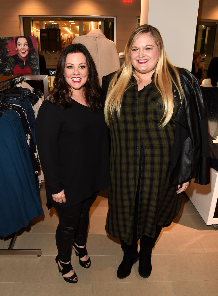 CULVER CITY, CA - NOVEMBER 12: Melissa McCarthy and blogger Reah Norman attend the debut of Melissa McCarthy's Seven7 holiday collection at Lane Bryant on November 12, 2015 in Culver City, California (Photo by Jason Merritt/Getty Images for Lane Bryant)