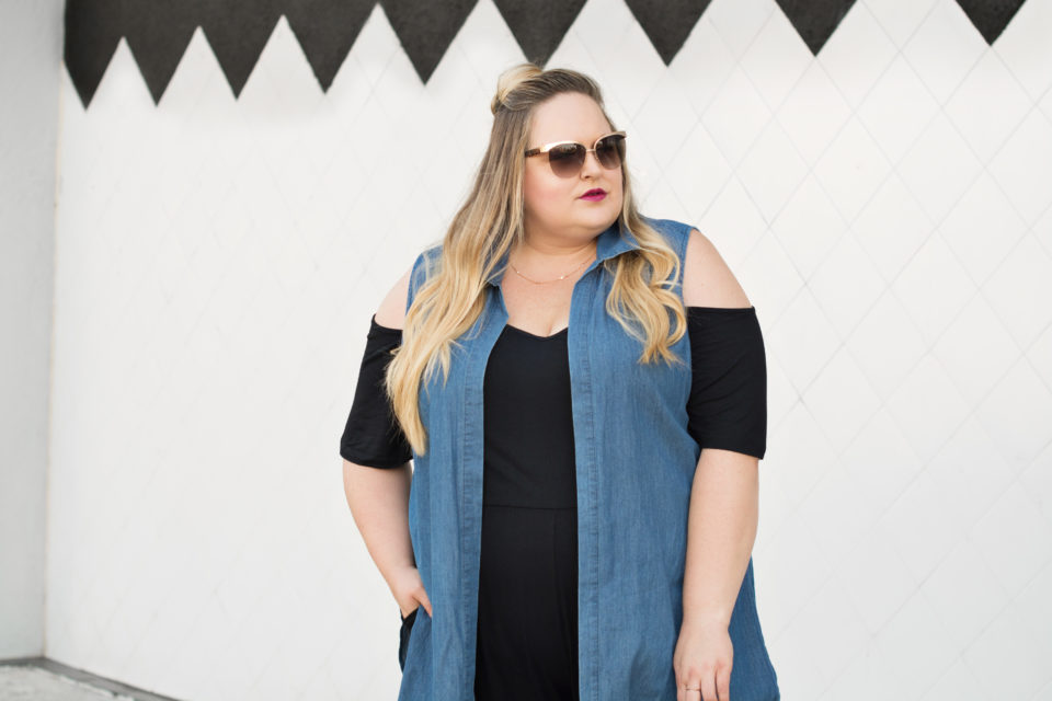 Plus Size Cold-Shoulder Jumpsuit Trend | Styled by Reah | www.styledbyreah.com