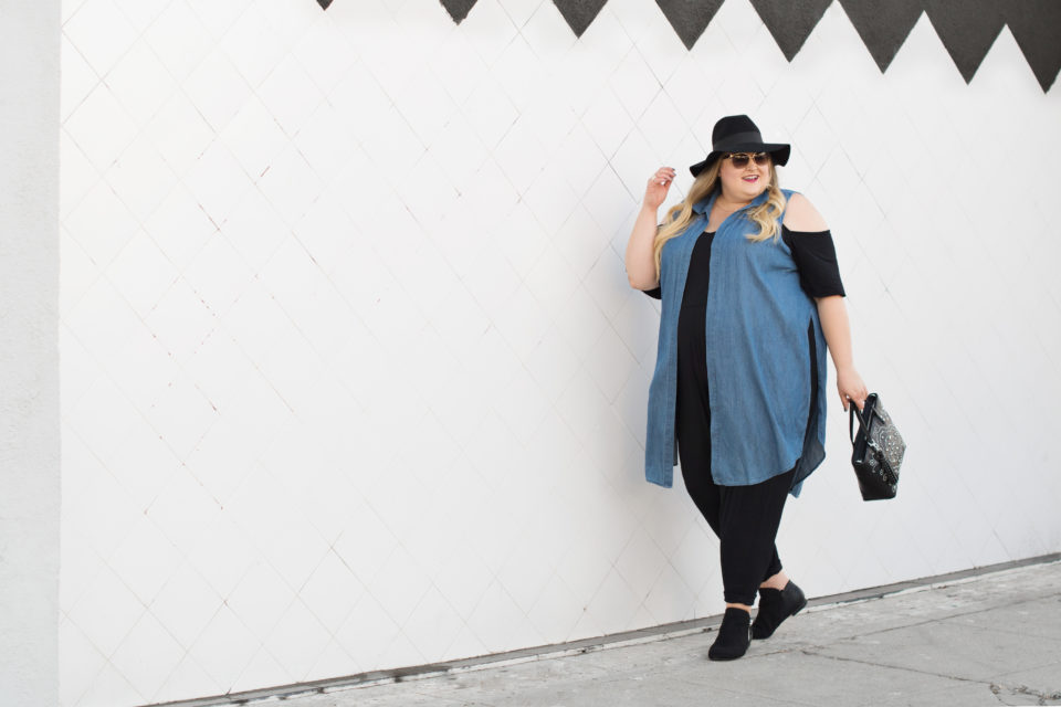 Plus Size Cold-Shoulder Jumpsuit Trend | Styled by Reah | www.styledbyreah.com