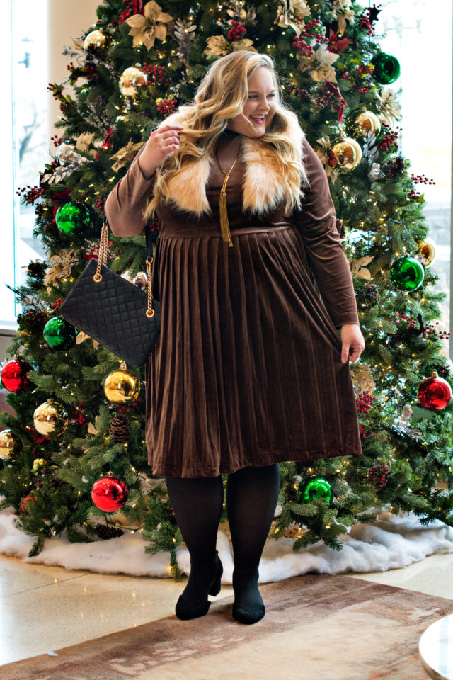 Reah Norman plus size holiday style with Eloquii | Styled by Reah