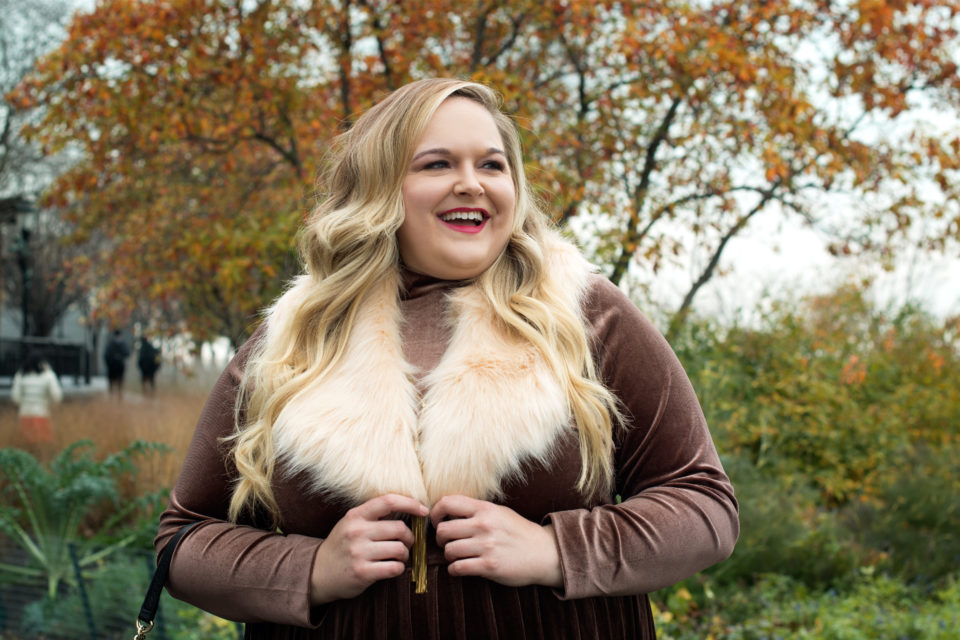 Reah Norman plus size holiday style with Eloquii | Styled by Reah