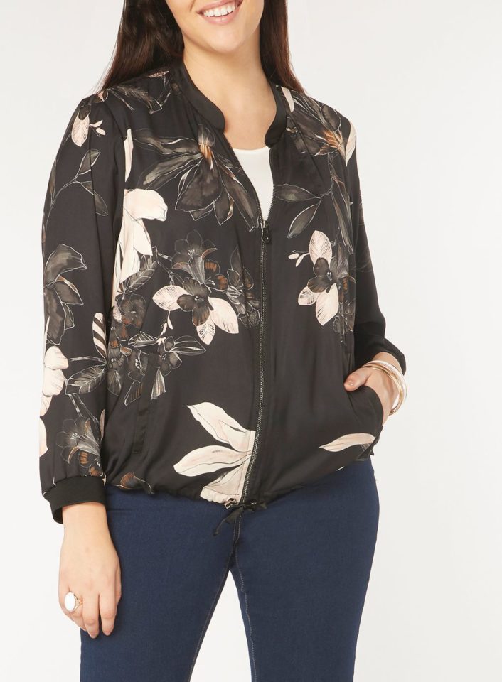 Evans USA Plus Size Bomber Jacket | Styled by Reah