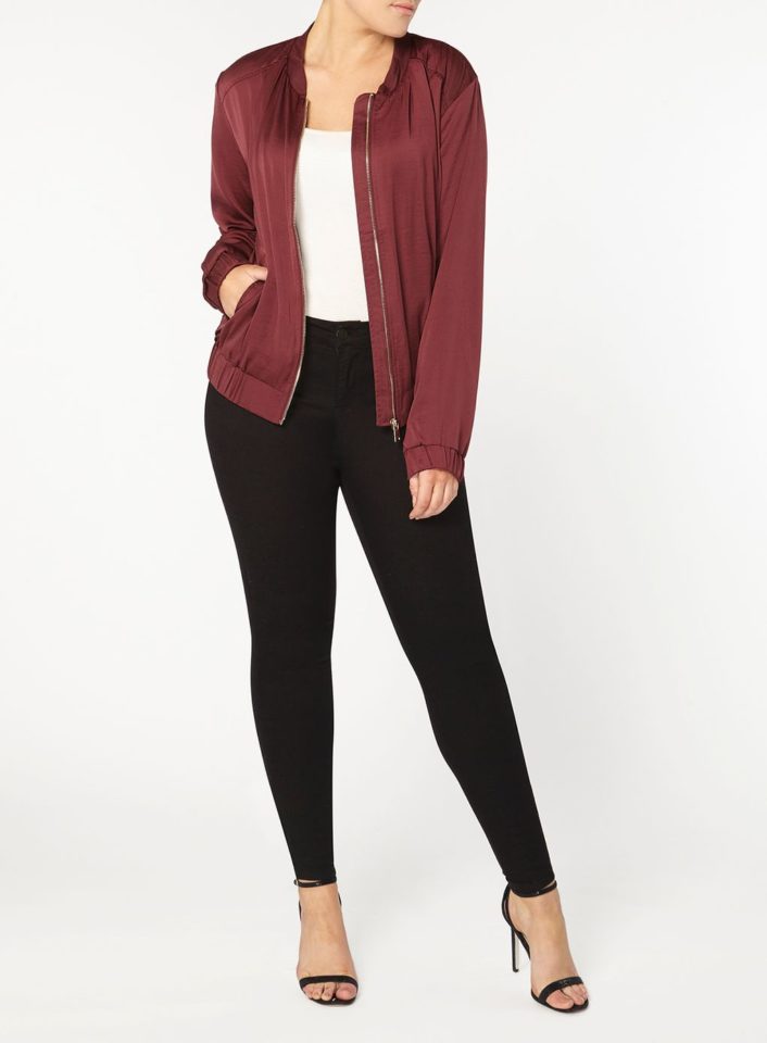 Evans USA Plus Size Bomber Jacket | Styled by Reah